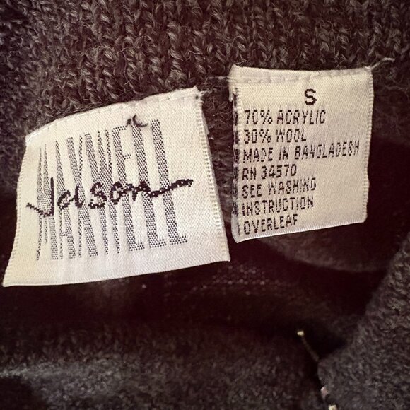 Maxwell Jason Gray Wool Blend Zip Up Cardigan Sweater Women’s Small Collared Kni - Picture 4 of 5